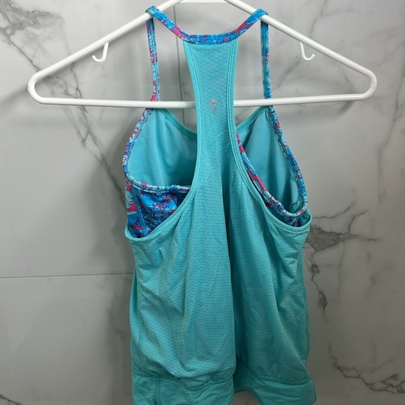 Turquoise Youth Athletic Work Out Tank Top - Picture 3 of 6